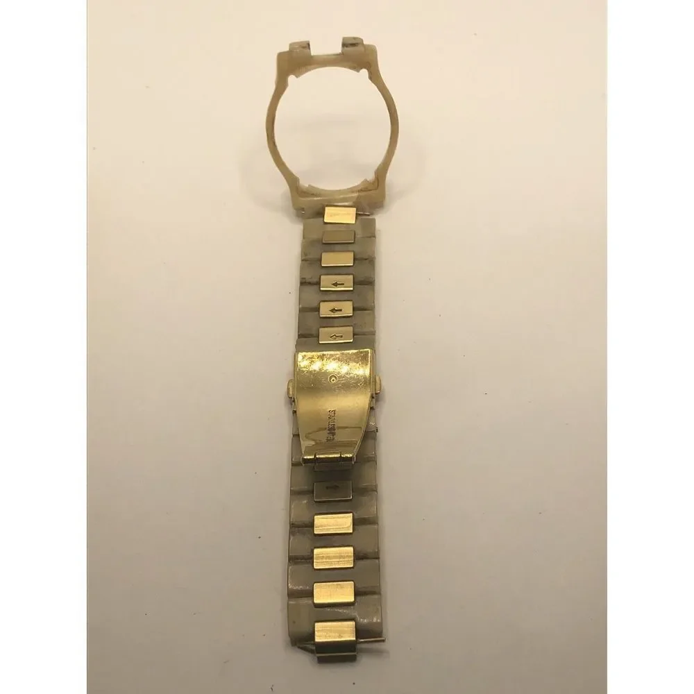 Michael Kors Watch Parts Band 20mm Case 36mm Crystal 2tone Plastic Links PY339
